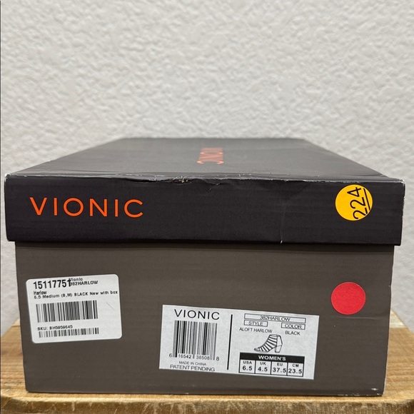 Vionic Harlow Black Ankle Bootie Sandals Size 6.5 - Picture 9 of 9